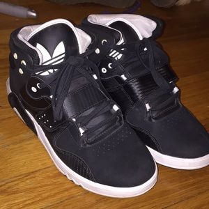 Black and white Mens Adidas sneakers